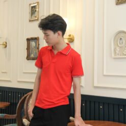 Áo polo trơn phối sọc CARINAMY