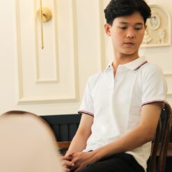 Áo polo trơn phối sọc CARINAMY