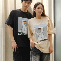 Áo thun couple CARINAMY form rộng DUCKIE