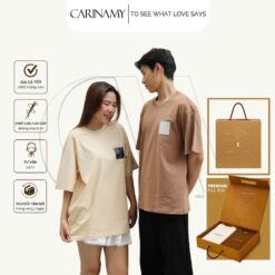 Áo thun couple tay lỡ CAPTURE CARINAMY 100% cotton