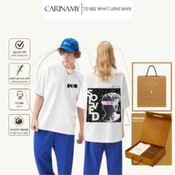 Áo thun couple CARINAMY HOLOGRAM 100% Contton
