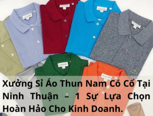 Xưởng Sỉ Áo Thun Nam Có Cổ Tại Ninh Thuận