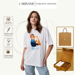 Áo thun CARINAMY "BE YOUR BEST" 100% Cotton