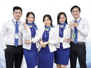 May đồng phục ngân hàng