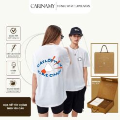 Áo Lớp CARINAMY Họa Tiết "Lớp Học Hay Chợ" 100% Cotton
