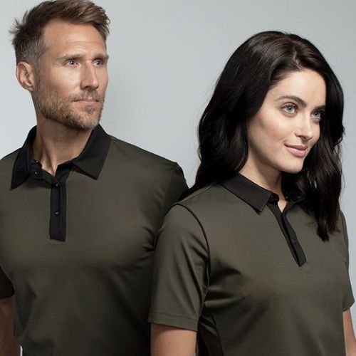 Đồng Phục Áo Thun Có Cổ Phối Màu Thương Hiệu