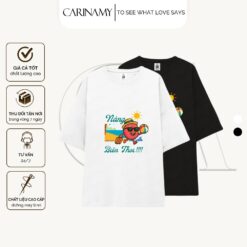 Áo thun SUMMER LYCHEE form rộng tay lỡ cotton 100%