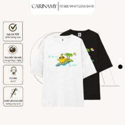Áo thun SUMMER LEMON form rộng tay lỡ cotton 100%