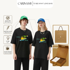 Áo thun SUMMER LEMON form rộng tay lỡ cotton 100% CARINAMY