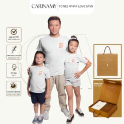 [TUỲ CHỈNH THIẾT KẾ THEO YÊU CẦU] Áo thun gia đình FAMILY form rộng tay lỡ cotton 100% CARINAMY