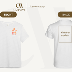 Áo thun gia đình FAMILY form rộng tay lỡ cotton 100% CARINAMY màu trắng