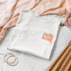 Áo thun couple DOPAMINE form rộng tay lỡ cotton 100% CARINAMY màu trắng