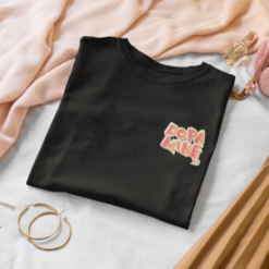 Áo thun couple DOPAMINE form rộng tay lỡ cotton 100% CARINAMY màu đen