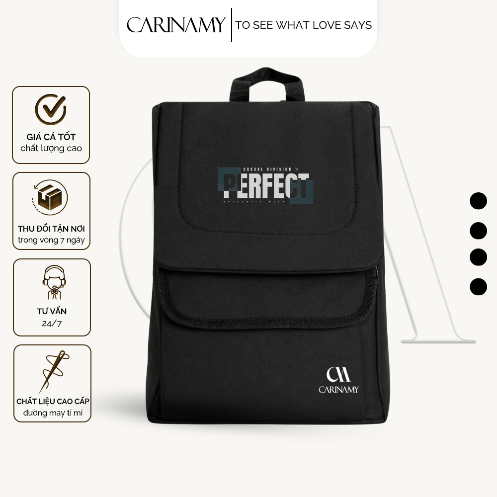 Balo đi học đi làm vải Oxford PERFECT CARINAMY
