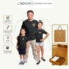 Áo thun gia đình FAMILY TREE form rộng tay lỡ cotton 100% CARINAMY