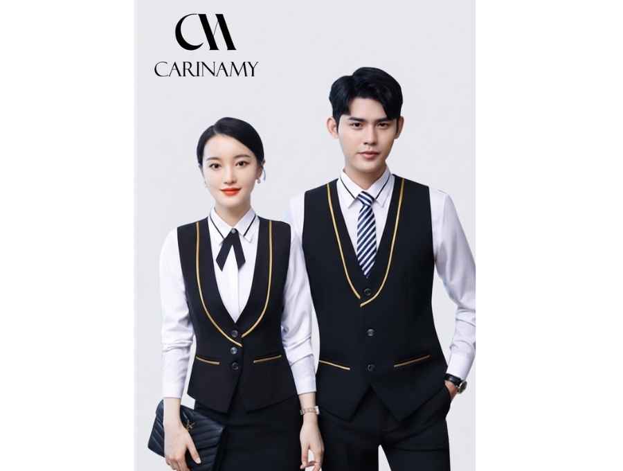 đồng phục lễ tân vest
