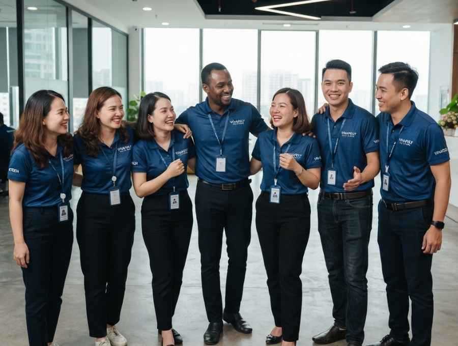 đồng phục vải PE