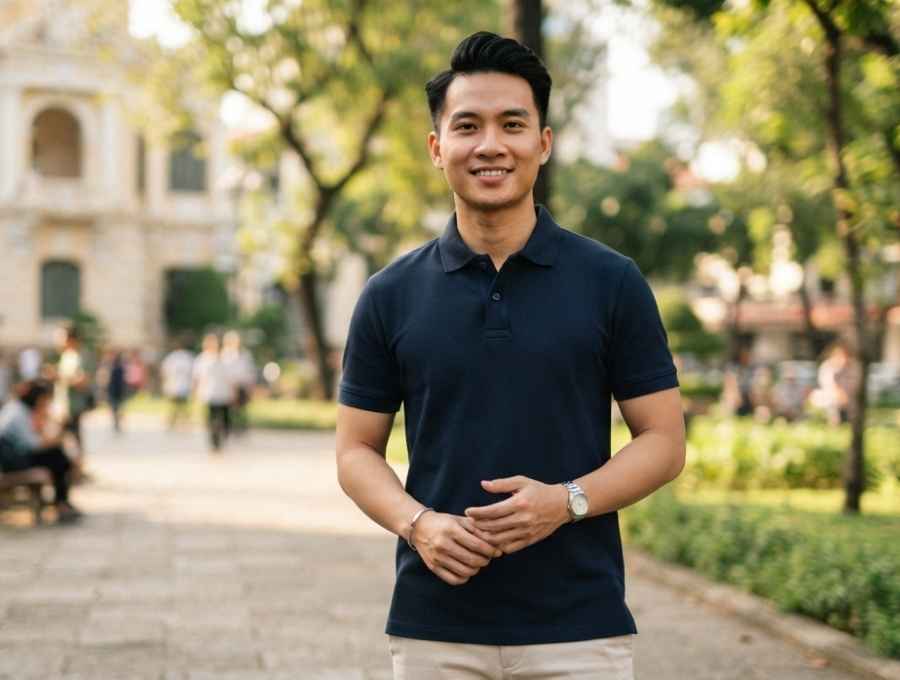 áo polo vải cá sấu cotton